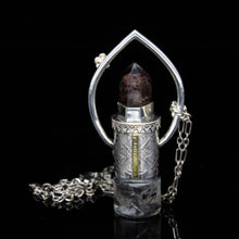 Load image into Gallery viewer, Fountain Sunset Rollerball Necklace Series - Phantom on Black Leaf Pattern