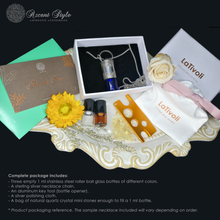 Load image into Gallery viewer, Fountain Autumn Rollerball Necklace Series - Red Pyramid Phantom on Black Leaf Pattern