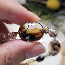 Load image into Gallery viewer, 0882 雲母+茶阿賽2粒手編手繩
