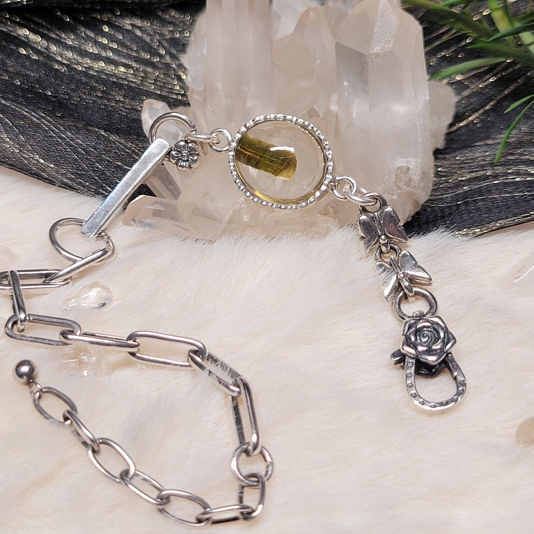 0919 綠碧璽S925純銀設計款手鏈