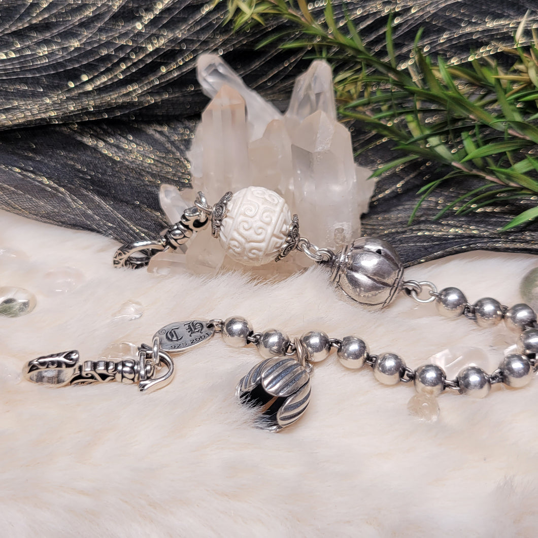 0920 猛獁象牙S925純銀設計款手鏈