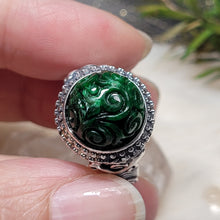 Load image into Gallery viewer, 0836 花青翡翠S925純銀戒指（不限指圍）

