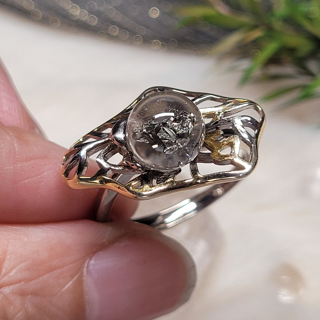 0838 黃銅礦S925純銀戒指（不限指圍）