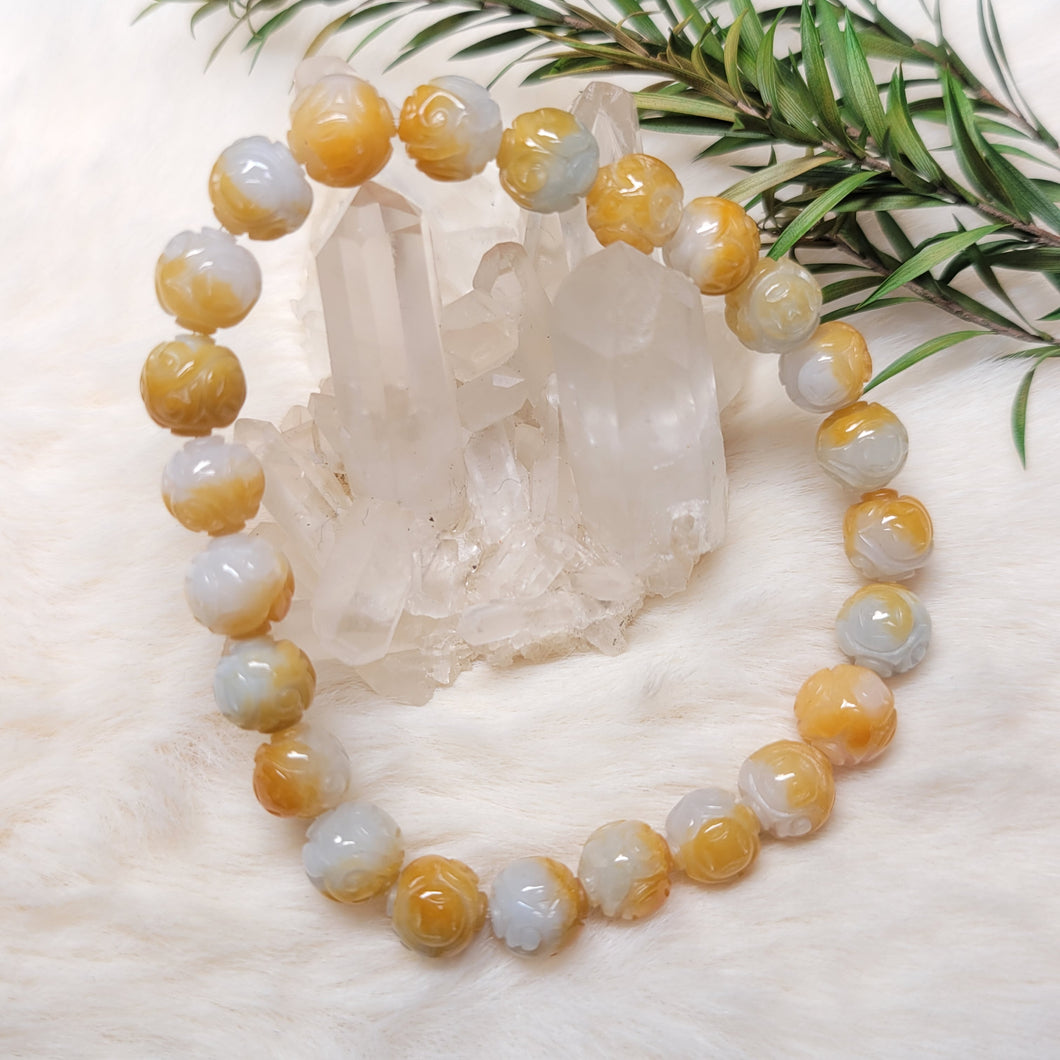 0927 半山水黃翡手串