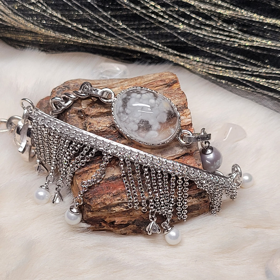 0937 白兔毛團團S925純銀設計款手鏈