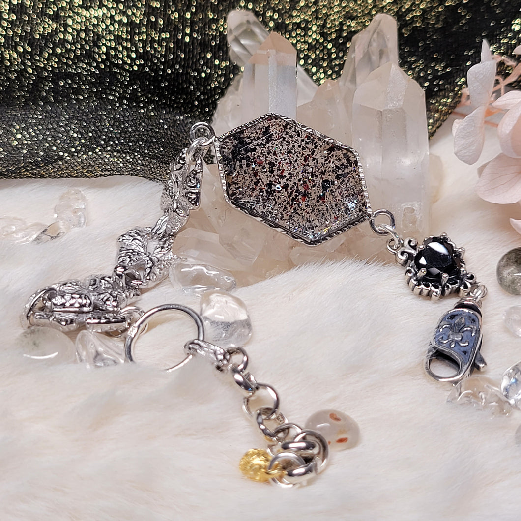 1067 黑超七S925純銀設計款手鏈