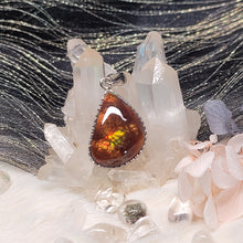 Load image into Gallery viewer, 1028 火瑪瑙S925純銀吊墜
