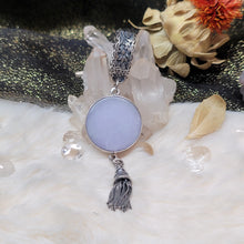 Load image into Gallery viewer, 1249 A貨翡翠紫翡圓餅銀吊墜
