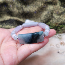 Load image into Gallery viewer, 0711 天然緬甸A貨翡翠藍水飄花手牌手串
