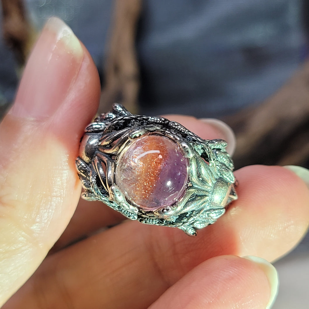 1294 彼岸花超七925銀戒指