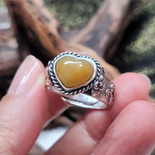 Load image into Gallery viewer, 1299 A貨翡翠黄翡定製款925銀戒指
