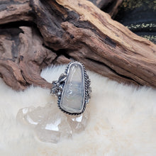 Load image into Gallery viewer, 1301 A貨翡翠高冰竹節定製款925銀戒指
