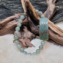 Load image into Gallery viewer, 0151 天然A貨翡翠藍飄花手排手串
