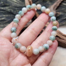 Load image into Gallery viewer, 0141 天然A貨翡翠三彩翡翠手串
