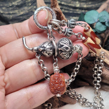 Load image into Gallery viewer, 0211 紅翡鐘魁925銀葫蘆吊墜
