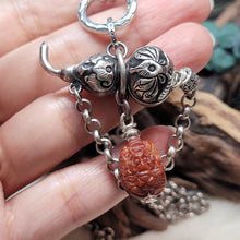 Load image into Gallery viewer, 0211 紅翡鐘魁925銀葫蘆吊墜
