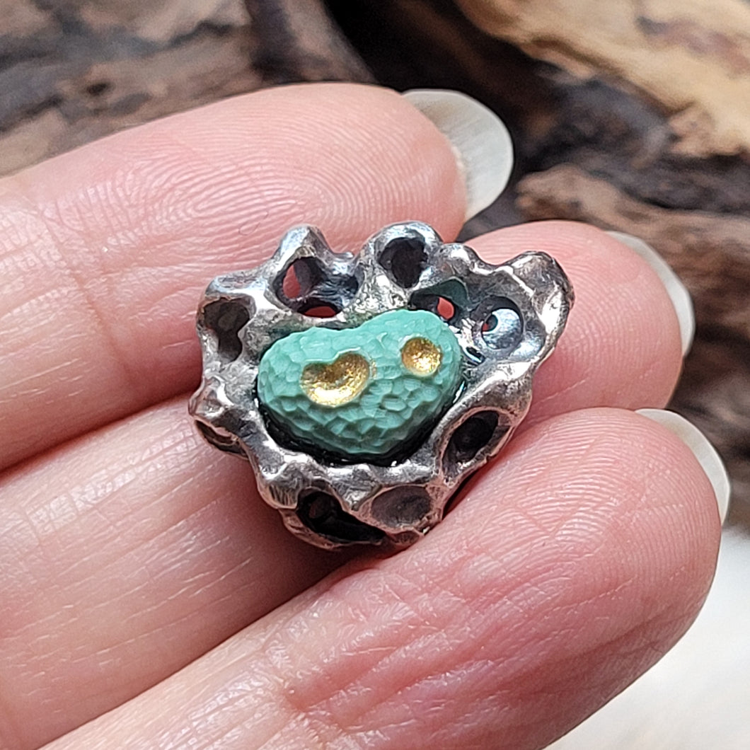 0414 松石心心925銀吊墜