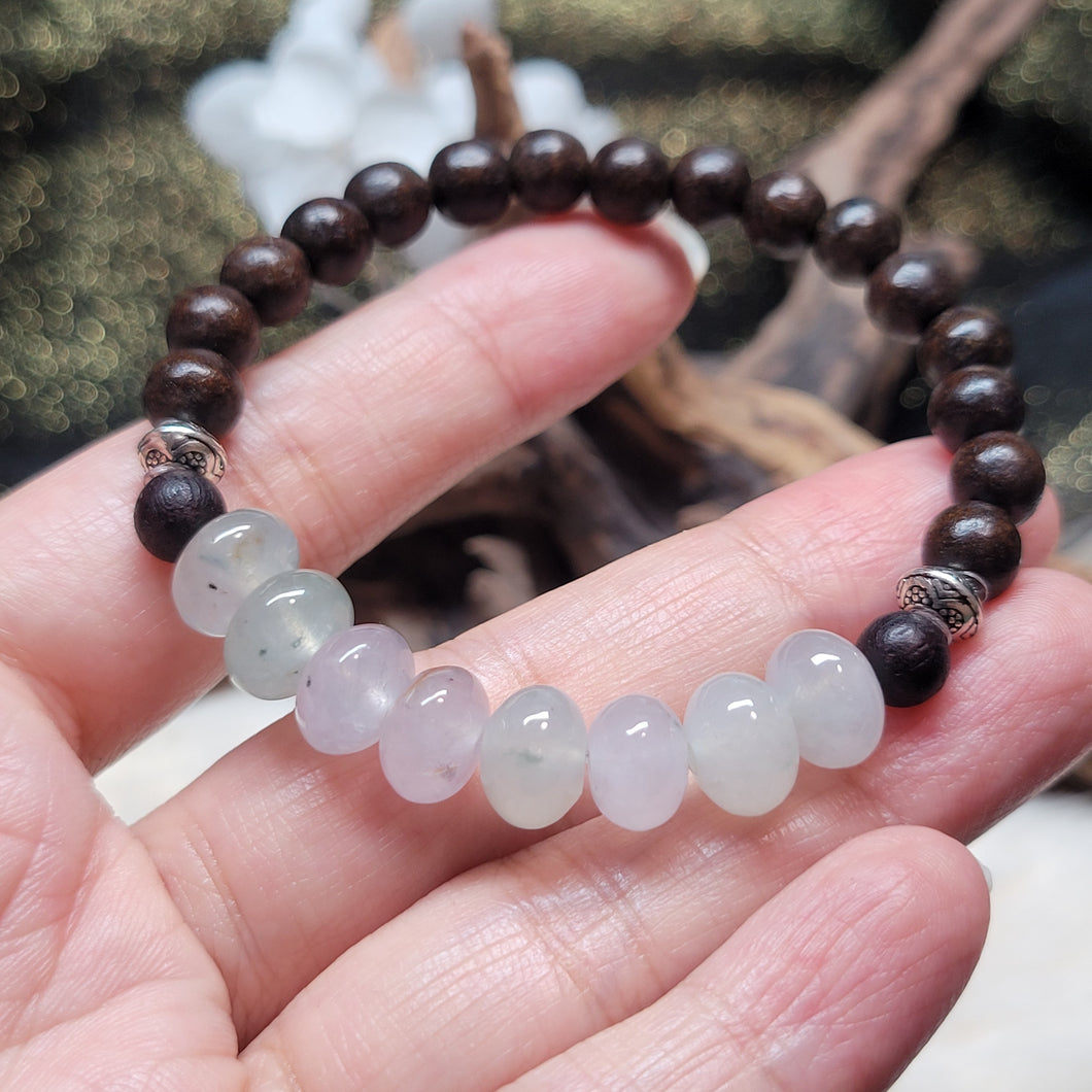 0092 天然A貨翡翠冰翡珠珠沉香手串