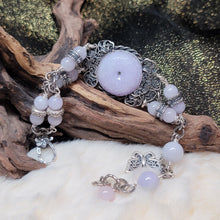 Load image into Gallery viewer, 0626 緬甸A貨紫翡甜甜圈925銀手鏈
