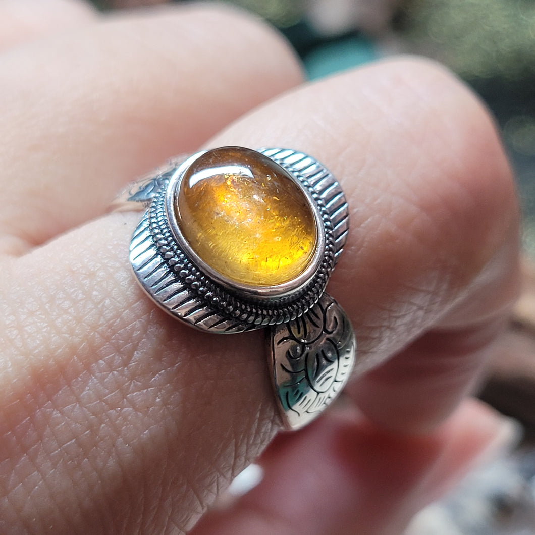 0839 碧璽925銀戒指（不限指圍）