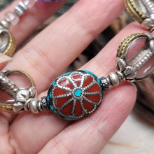 Load image into Gallery viewer, 1109 紫水晶松石白水晶手串
