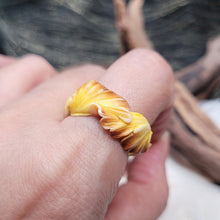 Load image into Gallery viewer, 1140 猛獁彩繪銀杏葉主題戒指
