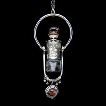Load image into Gallery viewer, Fountain Gem Rollerball Necklace Series - Phantom and Tourmaline on Floral Pattern

