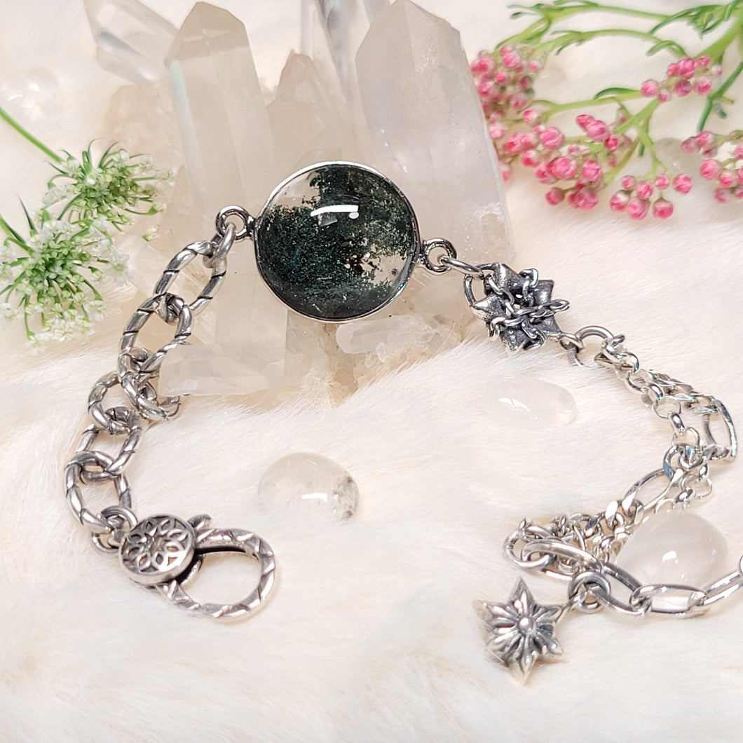 0664 綠幽灵S925純銀設計款手鏈