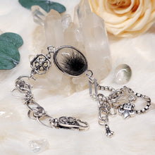 Load image into Gallery viewer, 0646 黑髮晶S925純銀設計款手鏈
