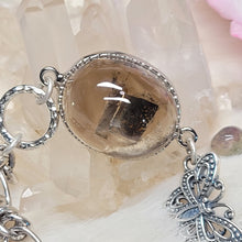 Load image into Gallery viewer, 0466 茶晶黃銅礦S925純銀設計款手鏈
