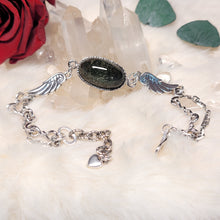 Load image into Gallery viewer, 0715 金沙綠幽靈S925純銀設計款手鏈
