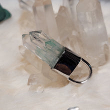 Load image into Gallery viewer, 0801 青幽靈金字塔原石雙尖設計款S925純銀吊墜
