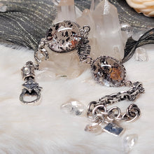 Load image into Gallery viewer, 0672 雲母黑超七共生礦2粒S925純銀設計款手鏈
