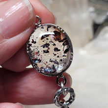 Load image into Gallery viewer, 0672 雲母黑超七共生礦2粒S925純銀設計款手鏈
