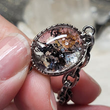 Load image into Gallery viewer, 0672 雲母黑超七共生礦2粒S925純銀設計款手鏈
