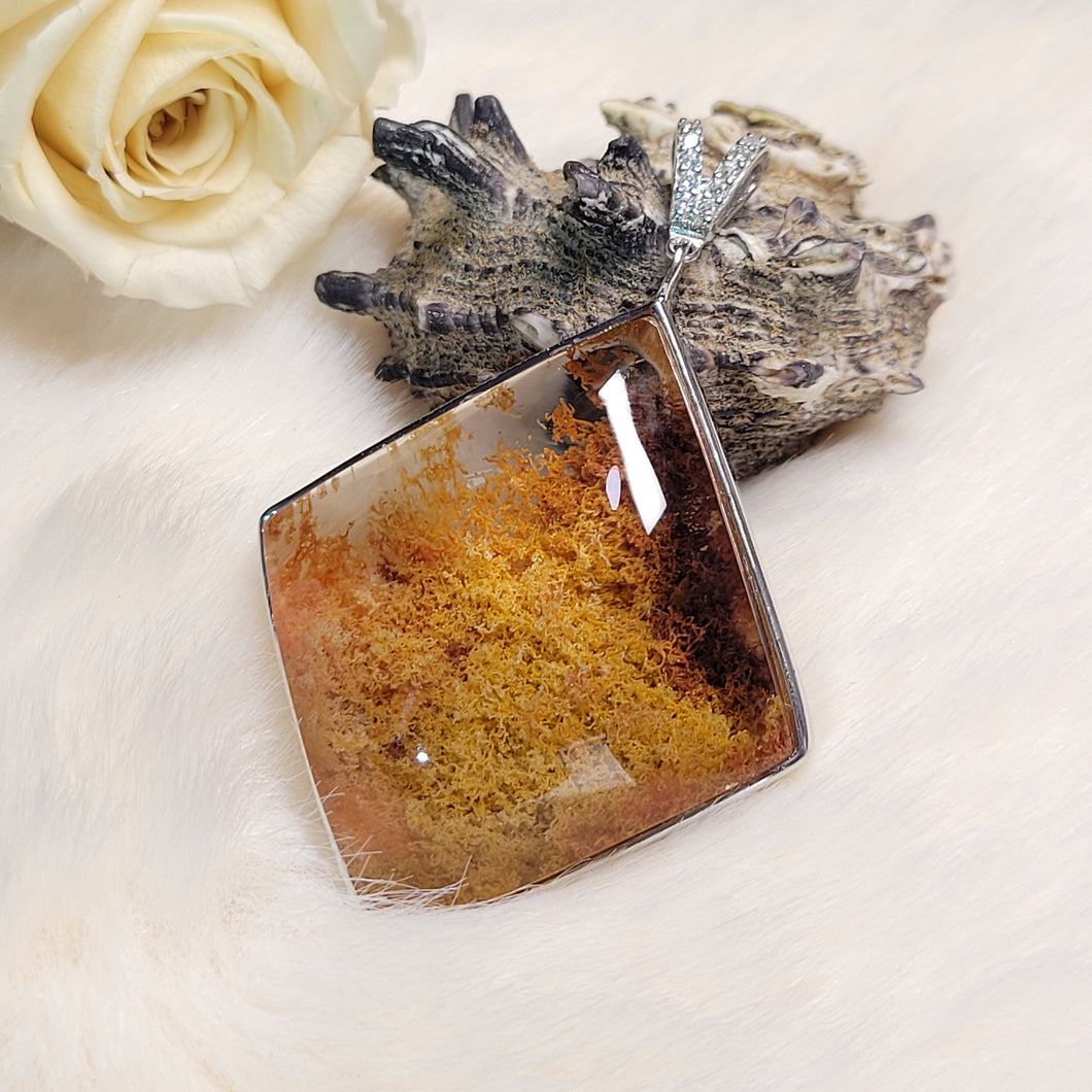 0219 花幽靈S925純銀扣頭吊墜