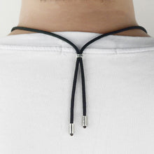 Load image into Gallery viewer, Nylon Rope Necklace (3mm) with Sterling Silver Ends &amp; Slide Lock
