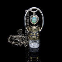 Load image into Gallery viewer, Fountain Gem Rollerball Necklace Series - Opal with Yellow Sapphire on Boho Pattern
