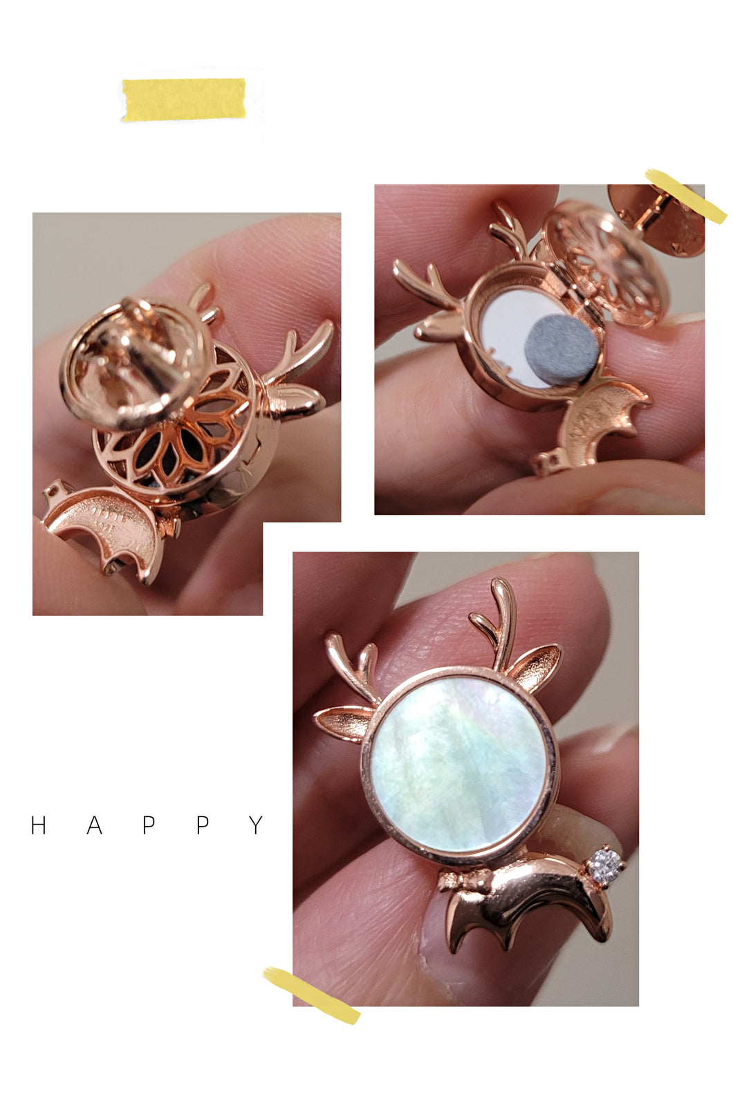 Mother of Pearl Deer Pin