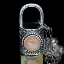 Load image into Gallery viewer, Spring Mini Rollerball Necklace Series - Peach Moonstone on Retro Pattern
