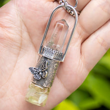 Load image into Gallery viewer, Lagoon Butterfly Rollerball Necklace Series - Phantom on Floral Pattern
