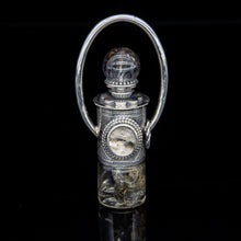 Load image into Gallery viewer, Rollerball Necklace Series - Black Super Seven with Silver Rutilated Quartz
